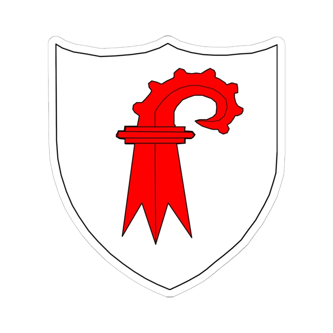 Blason-CH-Canton-Bâle-Campagne (Switzerland) (Coat of Arms) STICKER Vinyl Kiss-Cut Decal 6 Inch White - The Sticker Space
