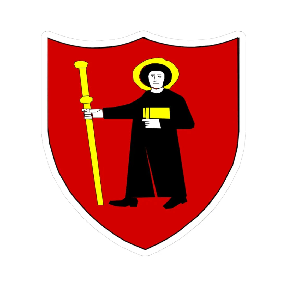Blason-CH-Canton-Glaris (Switzerland) (Coat of Arms) STICKER Vinyl Kiss-Cut Decal 3 Inch White - The Sticker Space