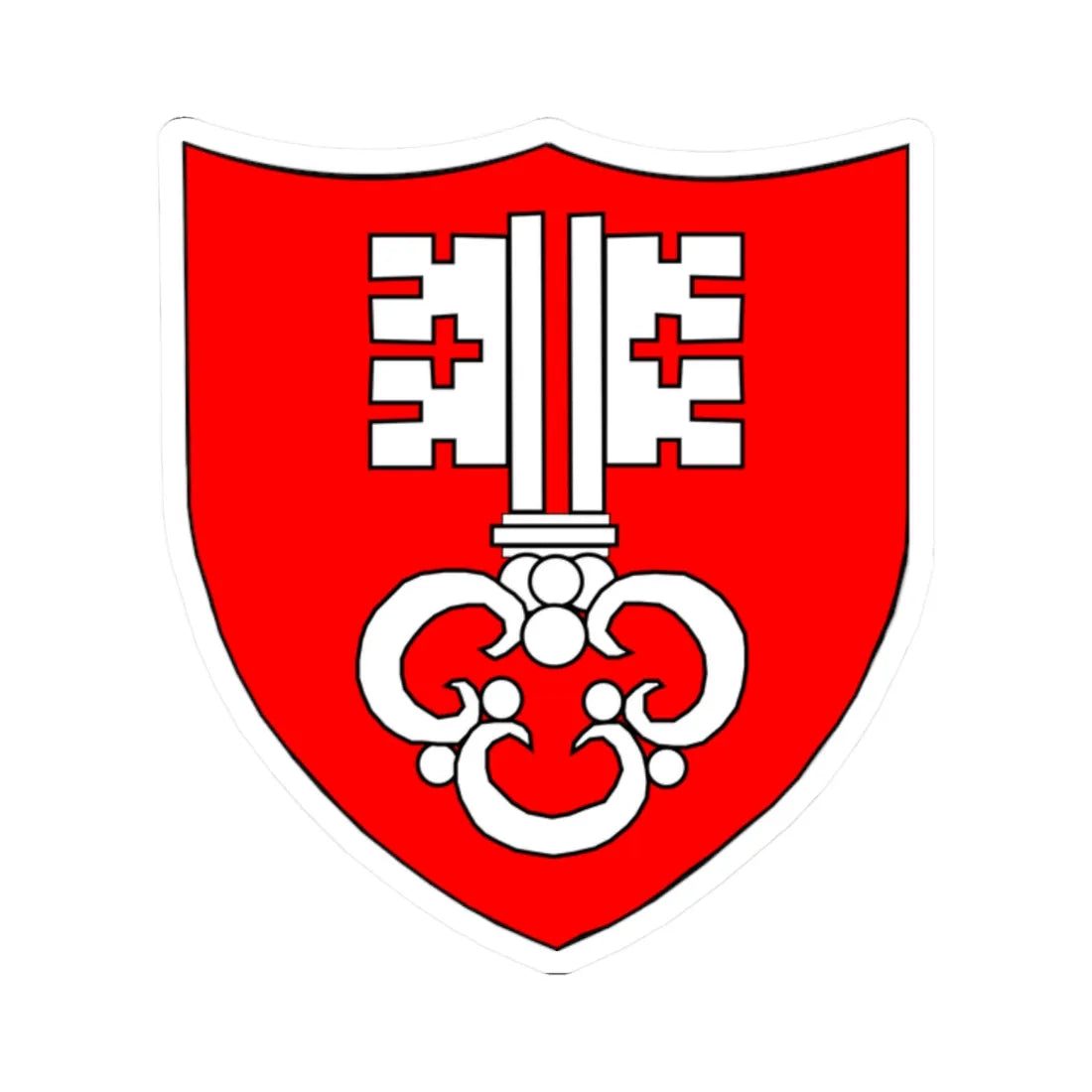 Blason-CH-Canton-Nidwald (Switzerland) (Coat of Arms) STICKER Vinyl Kiss-Cut Decal 2 Inch White - The Sticker Space