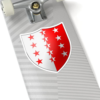 Blason-CH-Canton-Valais (Switzerland) (Coat of Arms) STICKER Vinyl Kiss-Cut Decal - The Sticker Space