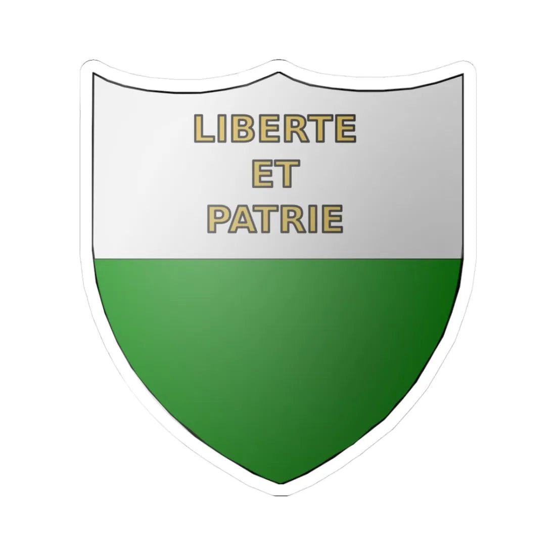 Blason-CH-Canton-Vaud (Switzerland) (Coat of Arms) STICKER Vinyl Kiss-Cut Decal 3 Inch White - The Sticker Space