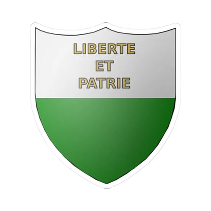 Blason-CH-Canton-Vaud (Switzerland) (Coat of Arms) STICKER Vinyl Kiss-Cut Decal 3 Inch White - The Sticker Space