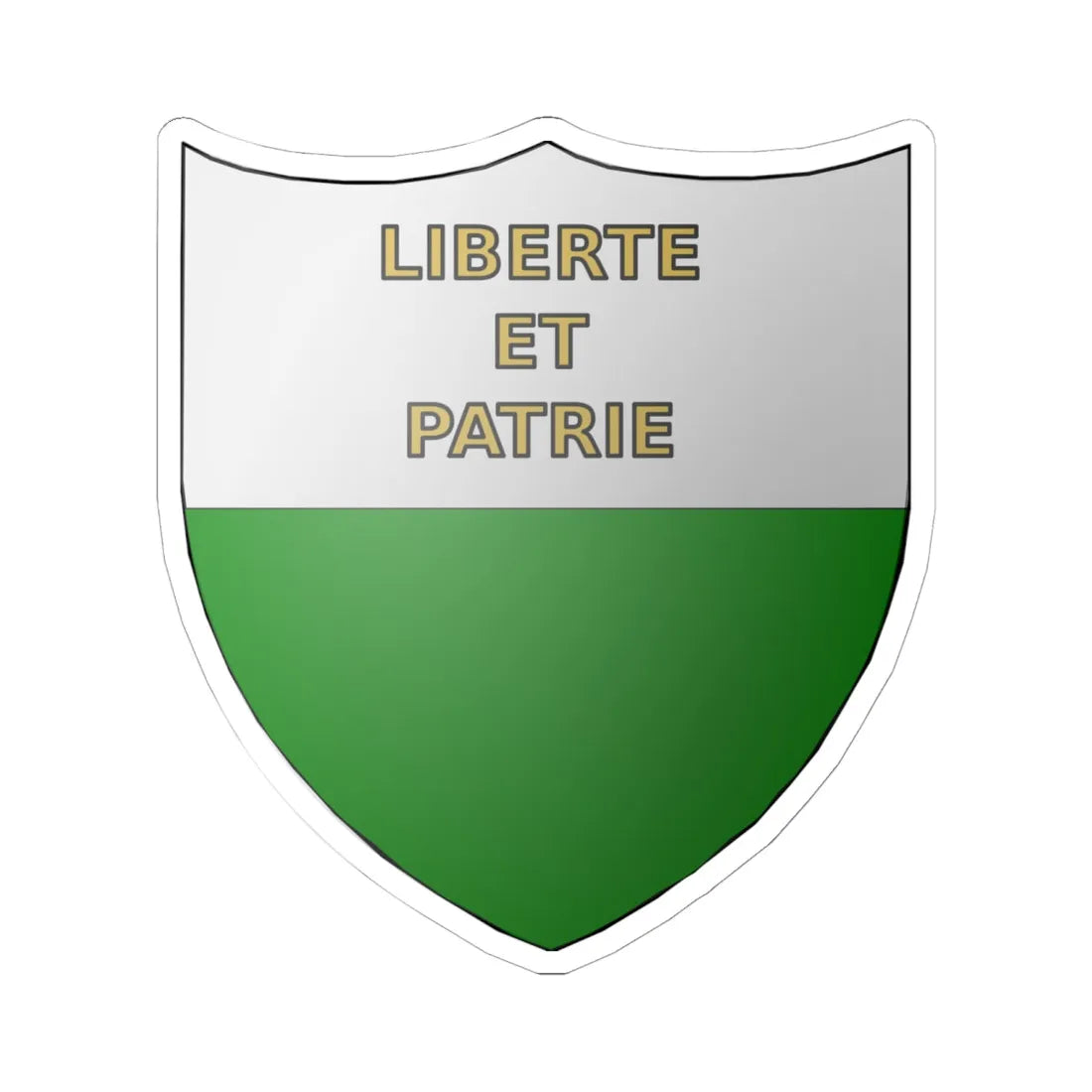 Blason-CH-Canton-Vaud (Switzerland) (Coat of Arms) STICKER Vinyl Kiss-Cut Decal 6 Inch White - The Sticker Space