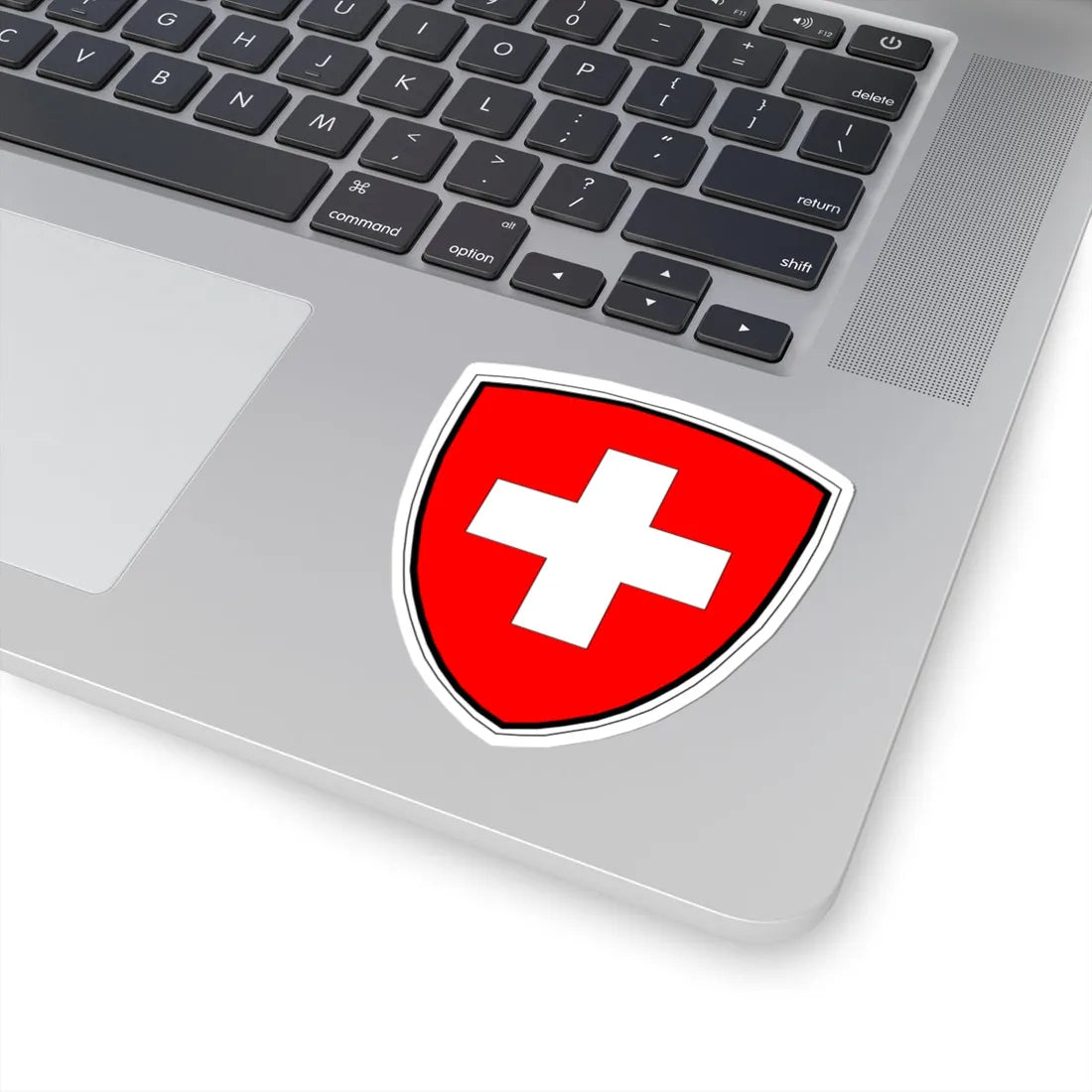 Blason-CH-Suisse-Bordure (Switzerland) (Coat of Arms) STICKER Vinyl Kiss-Cut Decal - The Sticker Space