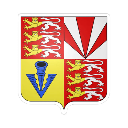 Blason Charles OBrien de Thomond (Ireland) (Coat of Arms) STICKER Vinyl Kiss-Cut Decal 4 Inch White - The Sticker Space