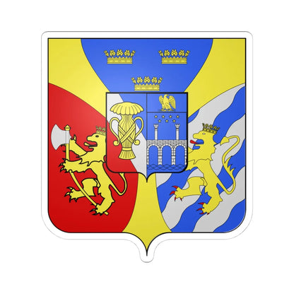 Blason Charles XIV de Suède (Sweden) (Coat of Arms) STICKER Vinyl Kiss-Cut Decal 4 Inch White - The Sticker Space