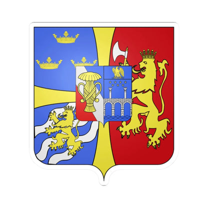 Blason Charles XV de Suède (Sweden) (Coat of Arms) STICKER Vinyl Kiss-Cut Decal 2 Inch White - The Sticker Space