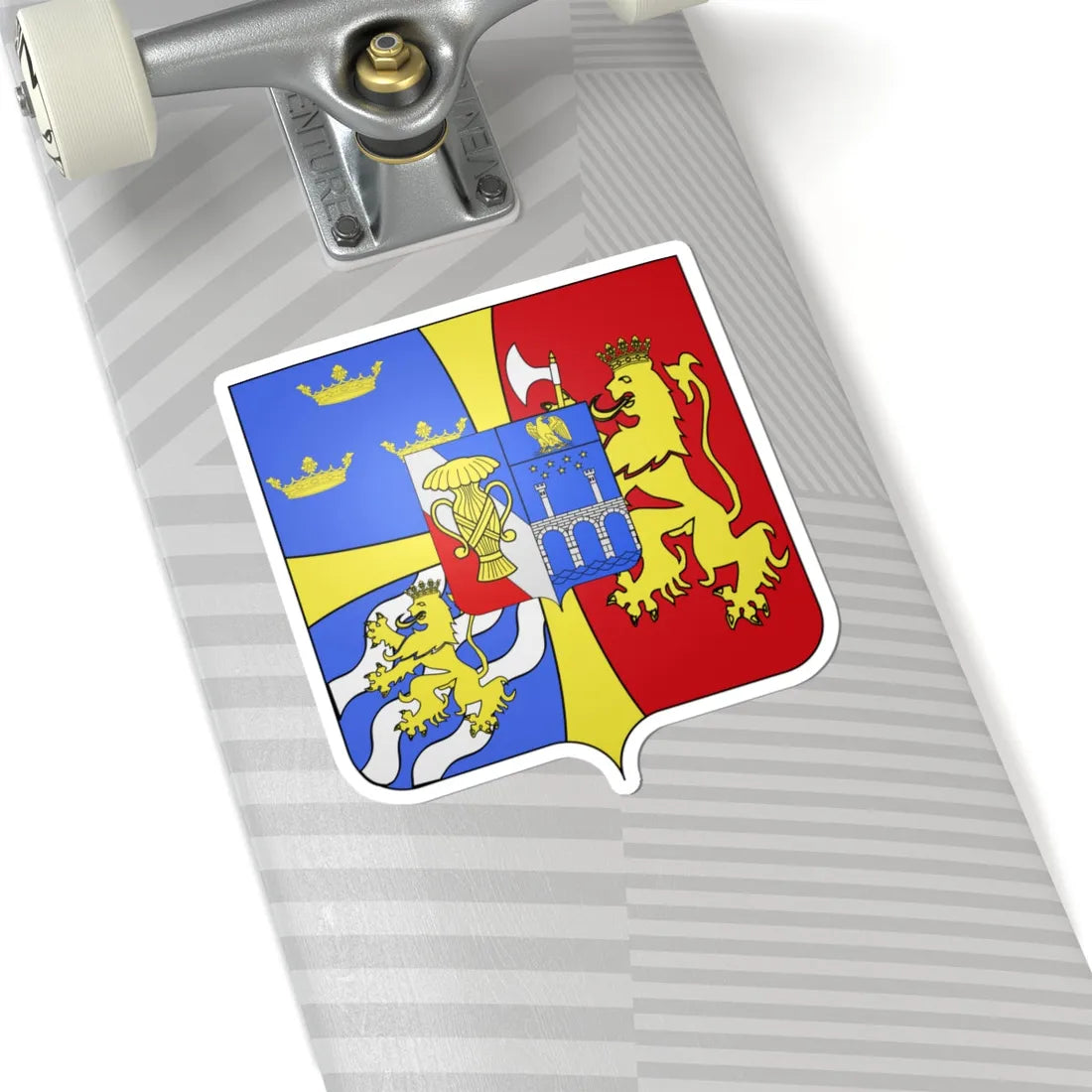Blason Charles XV de Suède (Sweden) (Coat of Arms) STICKER Vinyl Kiss-Cut Decal - The Sticker Space