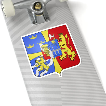 Blason Charles XV de Suède (Sweden) (Coat of Arms) STICKER Vinyl Kiss-Cut Decal - The Sticker Space