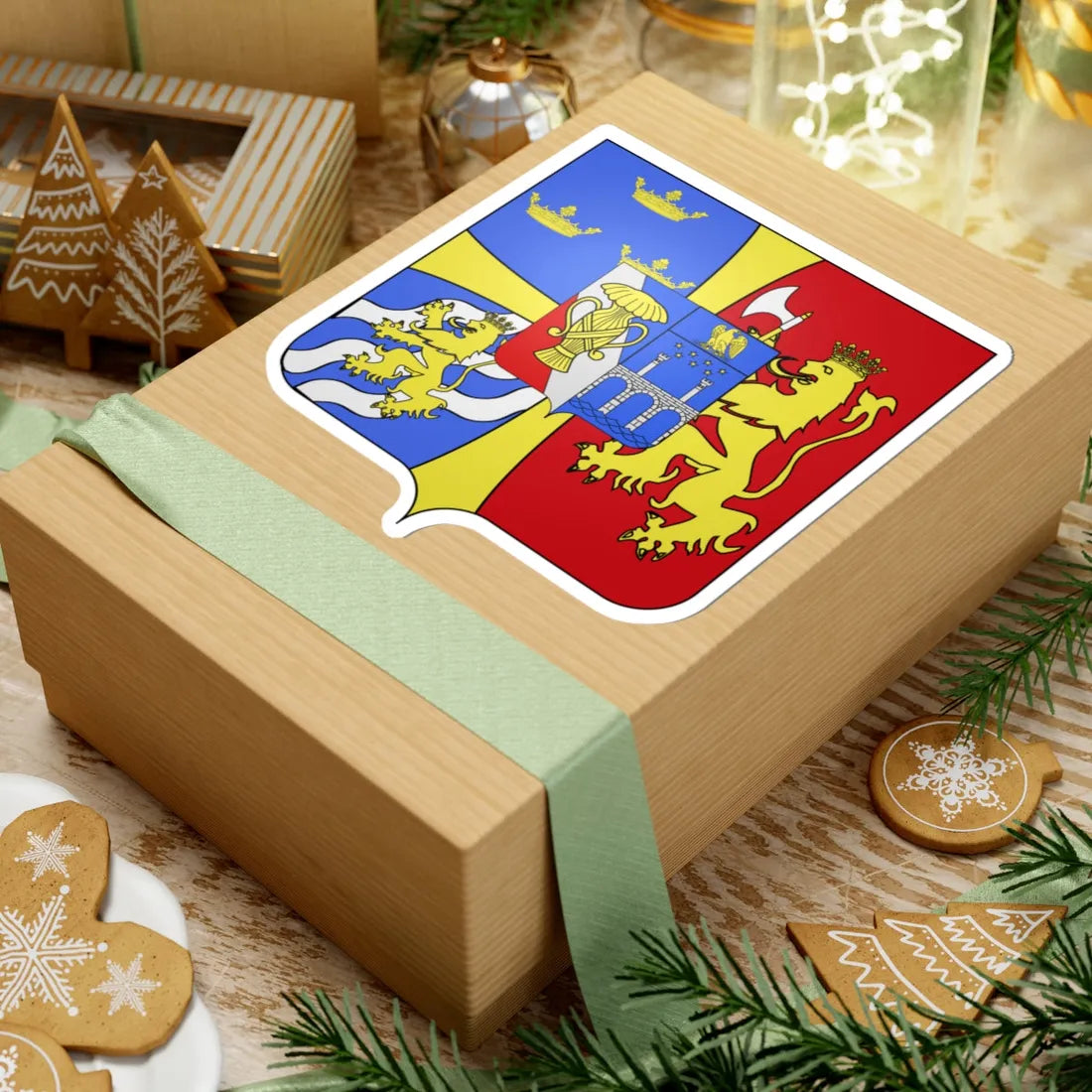 Blason Charles XV de Suède (Sweden) (Coat of Arms) STICKER Vinyl Kiss-Cut Decal - The Sticker Space
