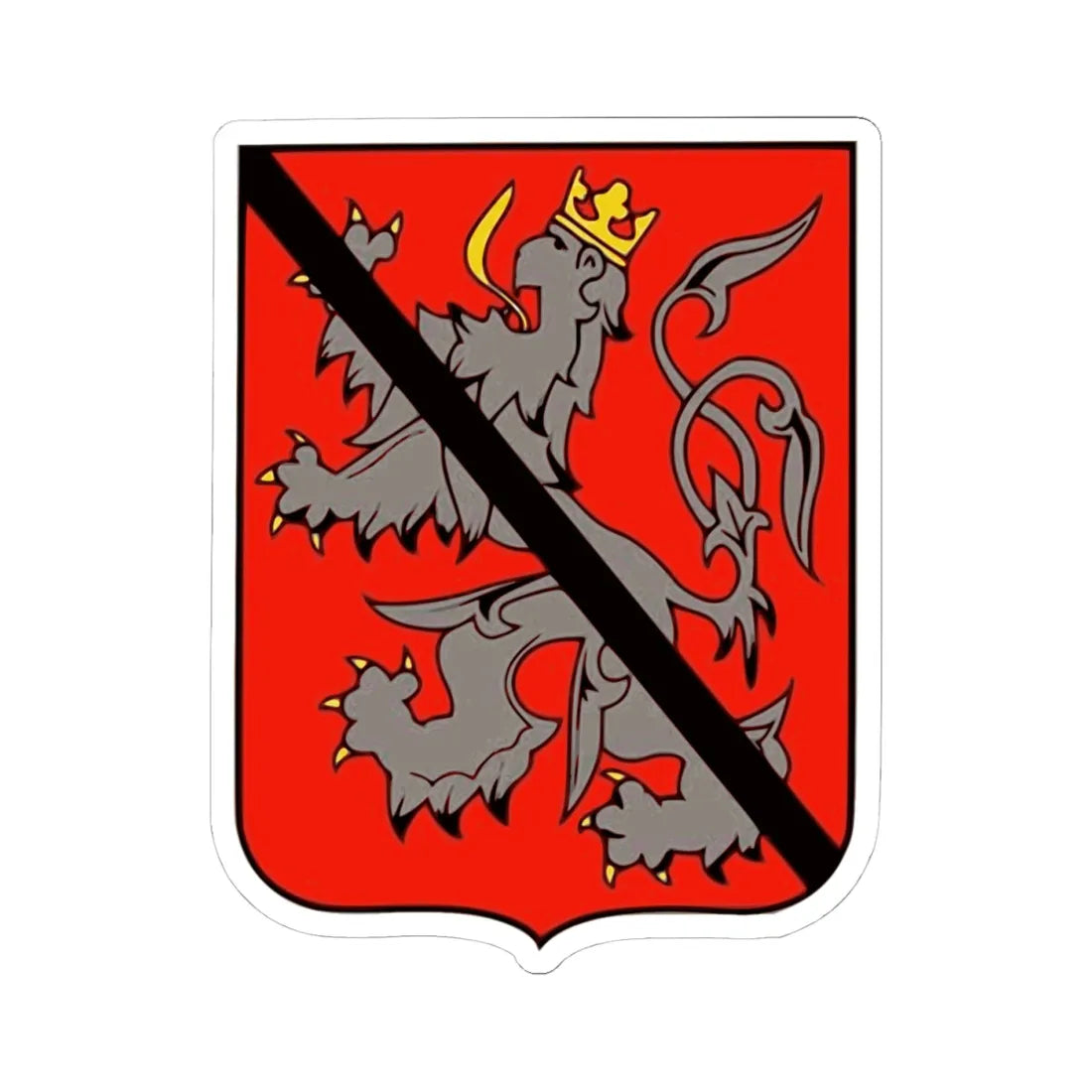 Blason Chaumont-Gistoux (Belgium) (Coat of Arms) STICKER Vinyl Kiss-Cut Decal 4 Inch White - The Sticker Space