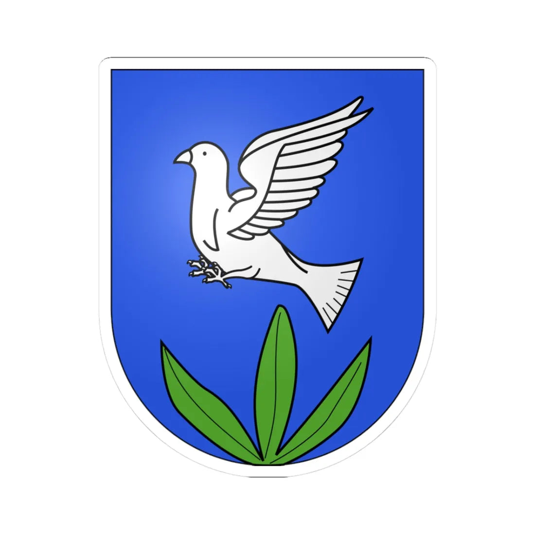 Blason Coglio Tessin Suisse (Switzerland) (Coat of Arms) STICKER Vinyl Kiss-Cut Decal 3 Inch White - The Sticker Space