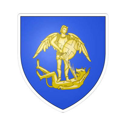 Blason commune de Neufchâteau Belgique (Belgium) (Coat of Arms) STICKER Vinyl Kiss-Cut Decal 4 Inch White - The Sticker Space