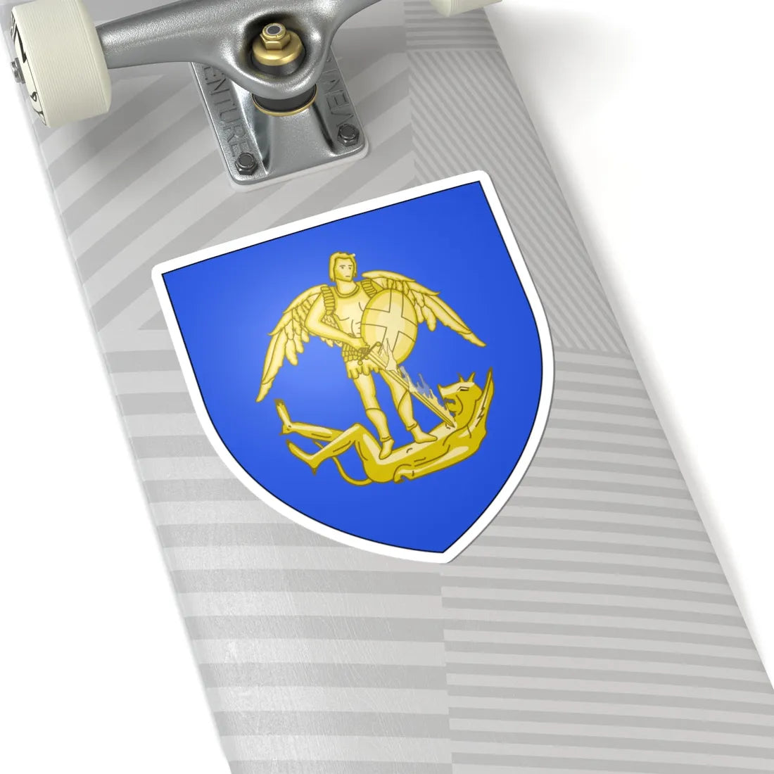 Blason commune de Neufchâteau Belgique (Belgium) (Coat of Arms) STICKER Vinyl Kiss-Cut Decal - The Sticker Space