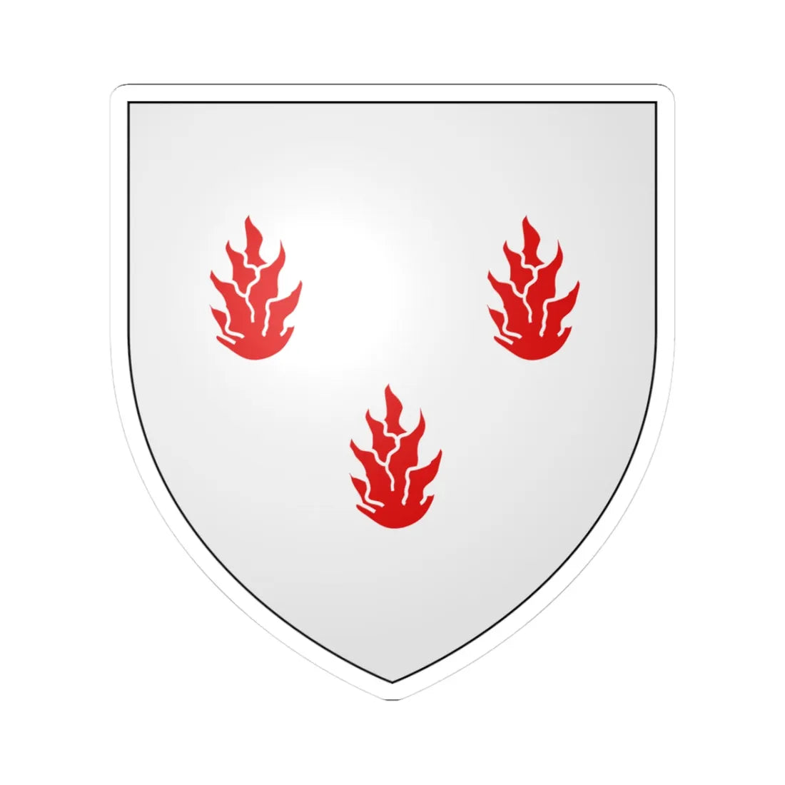 Blason commune de Saint Léger Belgique Gaume (Belgium) (Coat of Arms) STICKER Vinyl Kiss-Cut Decal 3 Inch White - The Sticker Space