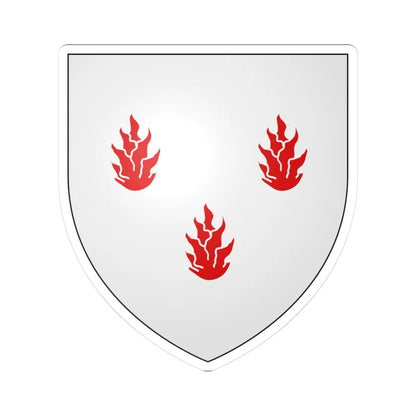 Blason commune de Saint Léger Belgique Gaume (Belgium) (Coat of Arms) STICKER Vinyl Kiss-Cut Decal 3 Inch White - The Sticker Space