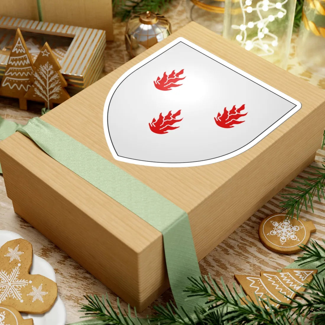 Blason commune de Saint Léger Belgique Gaume (Belgium) (Coat of Arms) STICKER Vinyl Kiss-Cut Decal - The Sticker Space