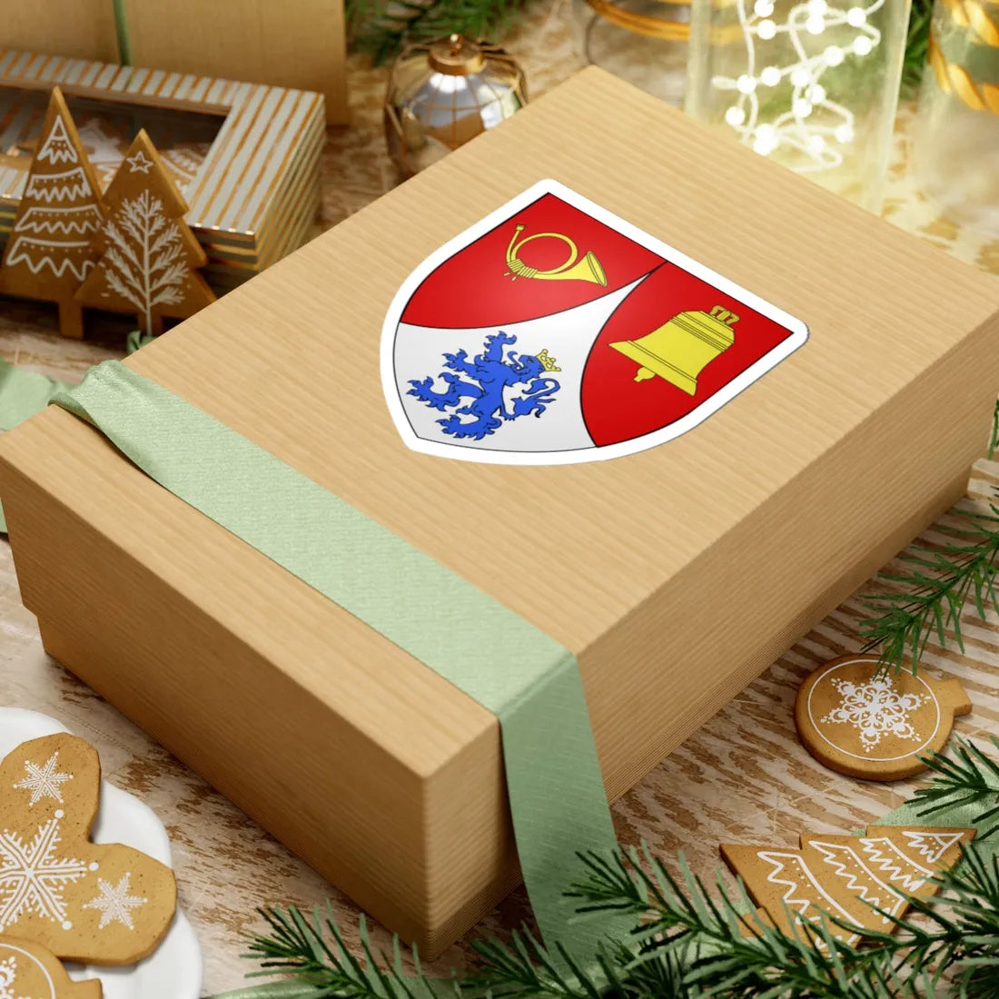 Blason commune de Tellin Belgique (Belgium) (Coat of Arms) STICKER Vinyl Kiss-Cut Decal - The Sticker Space
