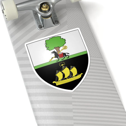 Blason commune de Wellin Belgique (Belgium) (Coat of Arms) STICKER Vinyl Kiss-Cut Decal - The Sticker Space