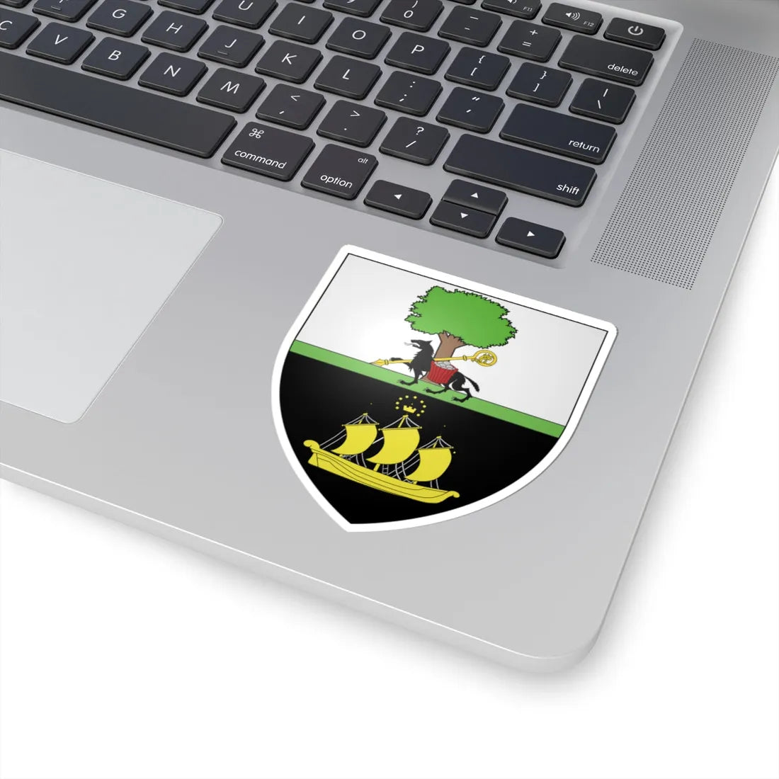 Blason commune de Wellin Belgique (Belgium) (Coat of Arms) STICKER Vinyl Kiss-Cut Decal - The Sticker Space