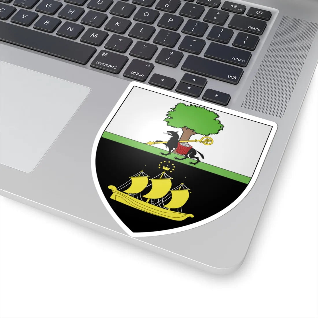 Blason commune de Wellin Belgique (Belgium) (Coat of Arms) STICKER Vinyl Kiss-Cut Decal - The Sticker Space