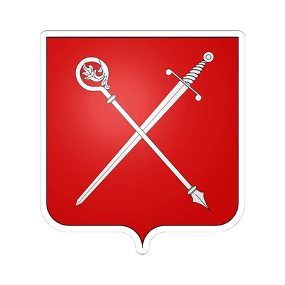 Blason commune Olne Belgique (Belgium) (Coat of Arms) STICKER Vinyl Kiss-Cut Decal 4 Inch White - The Sticker Space