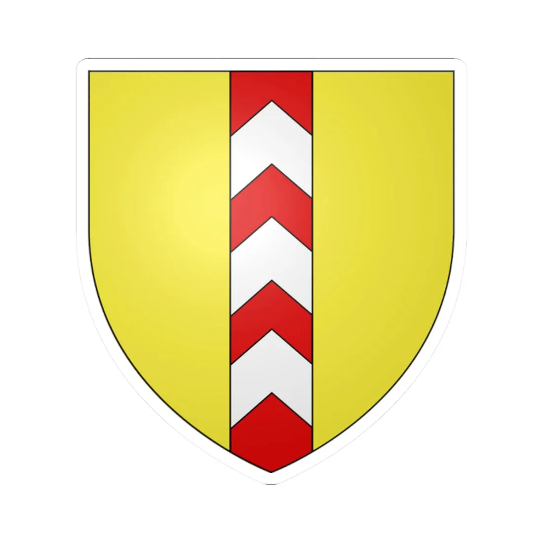 Blason Comtes de Neuchâtel Neubourg (Switzerland) (Coat of Arms) STICKER Vinyl Kiss-Cut Decal 2 Inch White - The Sticker Space