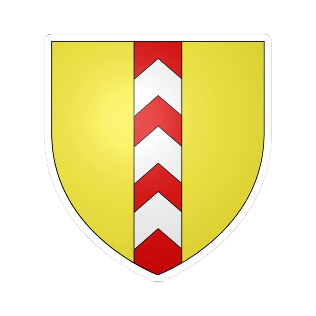 Blason Comtes de Neuchâtel Neubourg (Switzerland) (Coat of Arms) STICKER Vinyl Kiss-Cut Decal 3 Inch White - The Sticker Space