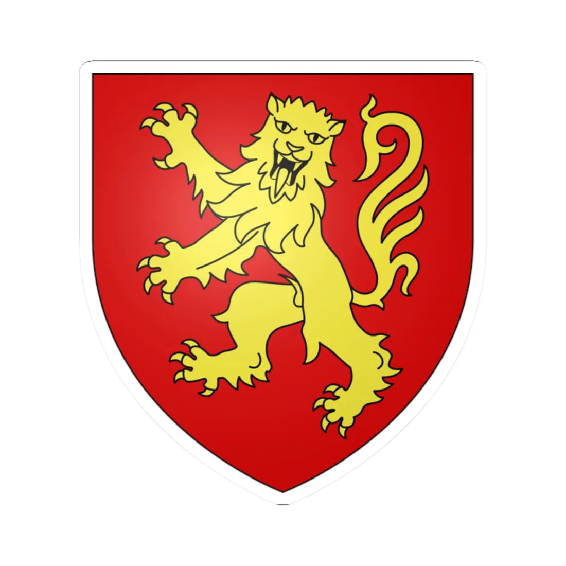 Blason comtes de Rodez (France) (Coat of Arms) STICKER Vinyl Kiss-Cut Decal 2 Inch White - The Sticker Space