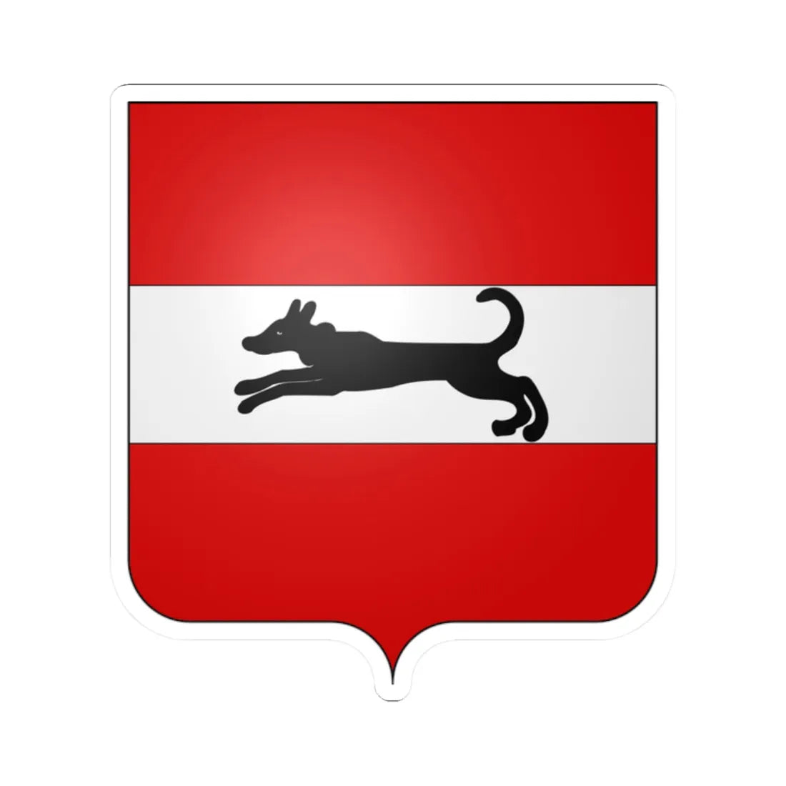 Blason Damme (Belgium) (Coat of Arms) STICKER Vinyl Kiss-Cut Decal 2 Inch White - The Sticker Space