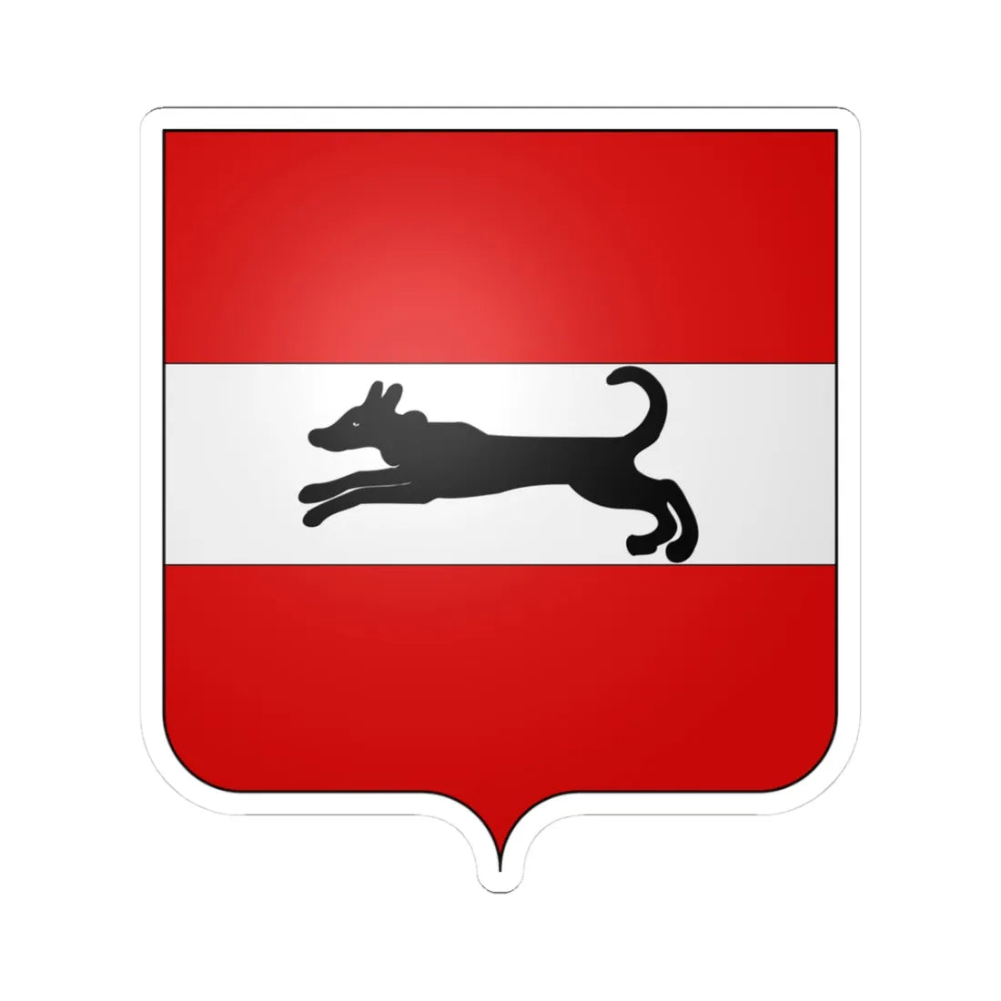 Blason Damme (Belgium) (Coat of Arms) STICKER Vinyl Kiss-Cut Decal 3 Inch White - The Sticker Space