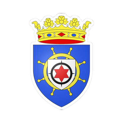 Blason de Bonaire Antilles néerlandaises (Netherlands) (Coat of Arms) STICKER Vinyl Kiss-Cut Decal 3 Inch White - The Sticker Space