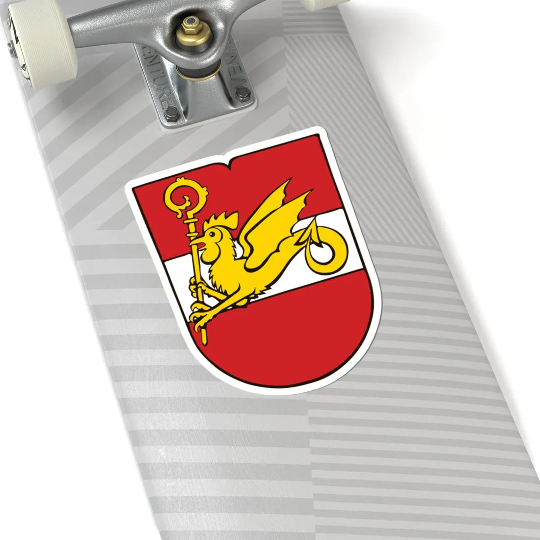 Blason de district de Porrentruy (Switzerland) (Coat of Arms) STICKER Vinyl Kiss-Cut Decal - The Sticker Space