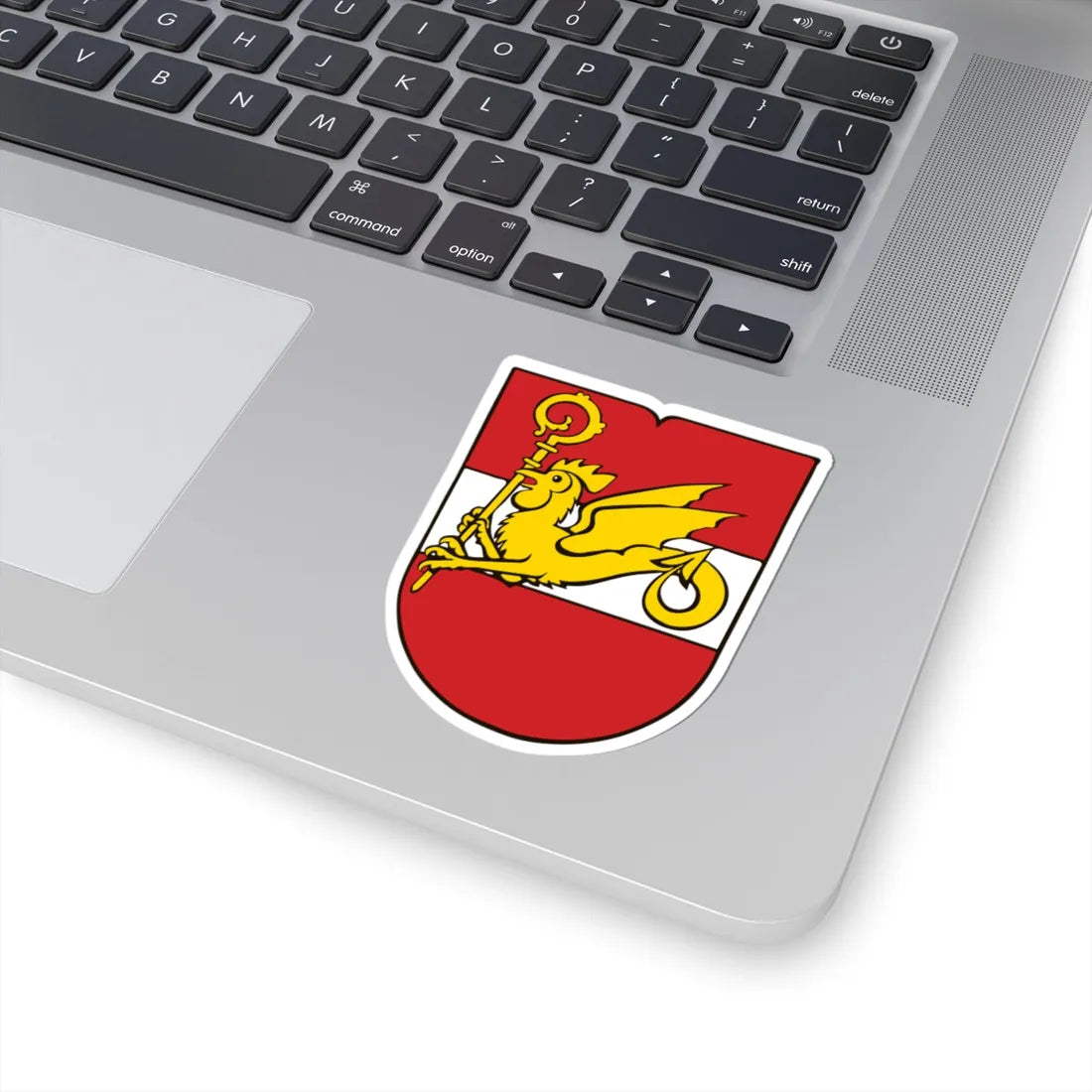Blason de district de Porrentruy (Switzerland) (Coat of Arms) STICKER Vinyl Kiss-Cut Decal - The Sticker Space