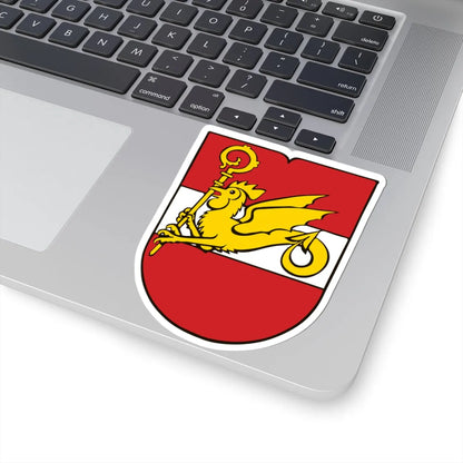 Blason de district de Porrentruy (Switzerland) (Coat of Arms) STICKER Vinyl Kiss-Cut Decal - The Sticker Space