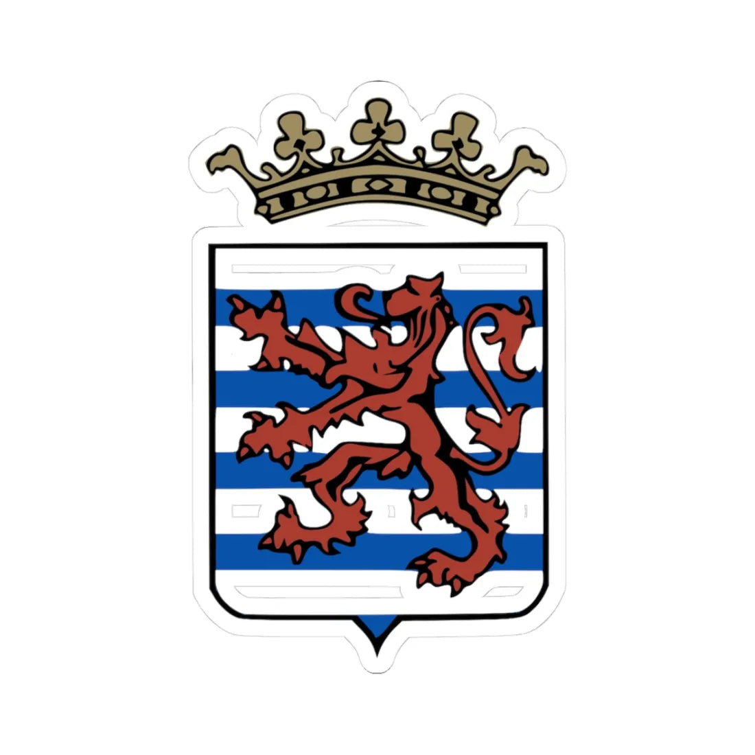 Blason de Durbuy alternate (Belgium) (Coat of Arms) STICKER Vinyl Kiss-Cut Decal 3 Inch White - The Sticker Space
