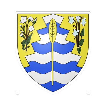 Blason de Grand-Sault Nouveau-Brunswick Canada (Canada) (Coat of Arms) STICKER Vinyl Kiss-Cut Decal 2 Inch White - The Sticker Space