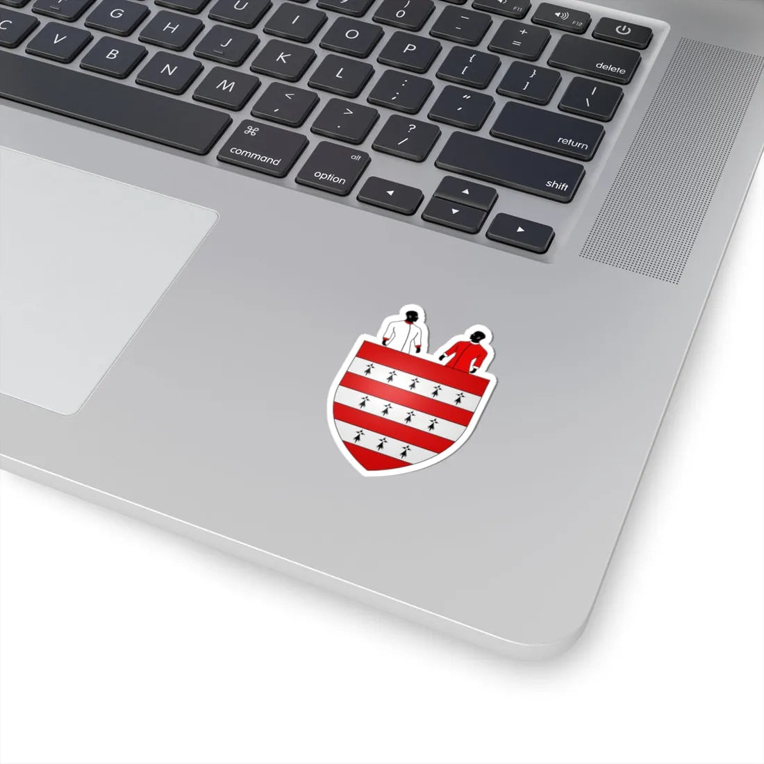 Blason de Joseph Zaman  cimier (Belgium) (Coat of Arms) STICKER Vinyl Kiss-Cut Decal - The Sticker Space