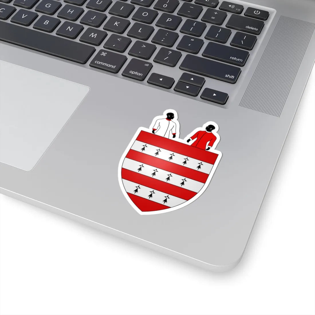 Blason de Joseph Zaman  cimier (Belgium) (Coat of Arms) STICKER Vinyl Kiss-Cut Decal - The Sticker Space