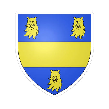 Blason de la Chartreuse Saint-Michel de Kingston Angleterre (United Kingdom) (Coat of Arms) STICKER Vinyl Kiss-Cut Decal 6 Inch White - The Sticker Space