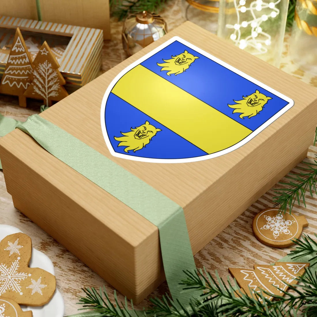 Blason de la Chartreuse Saint-Michel de Kingston Angleterre (United Kingdom) (Coat of Arms) STICKER Vinyl Kiss-Cut Decal - The Sticker Space