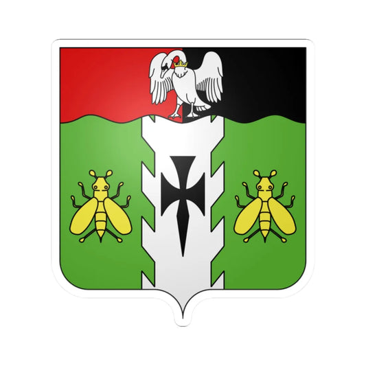 Blason de la commune de Buckingham Québec (Canada) (Coat of Arms) STICKER Vinyl Kiss-Cut Decal 2 Inch White - The Sticker Space