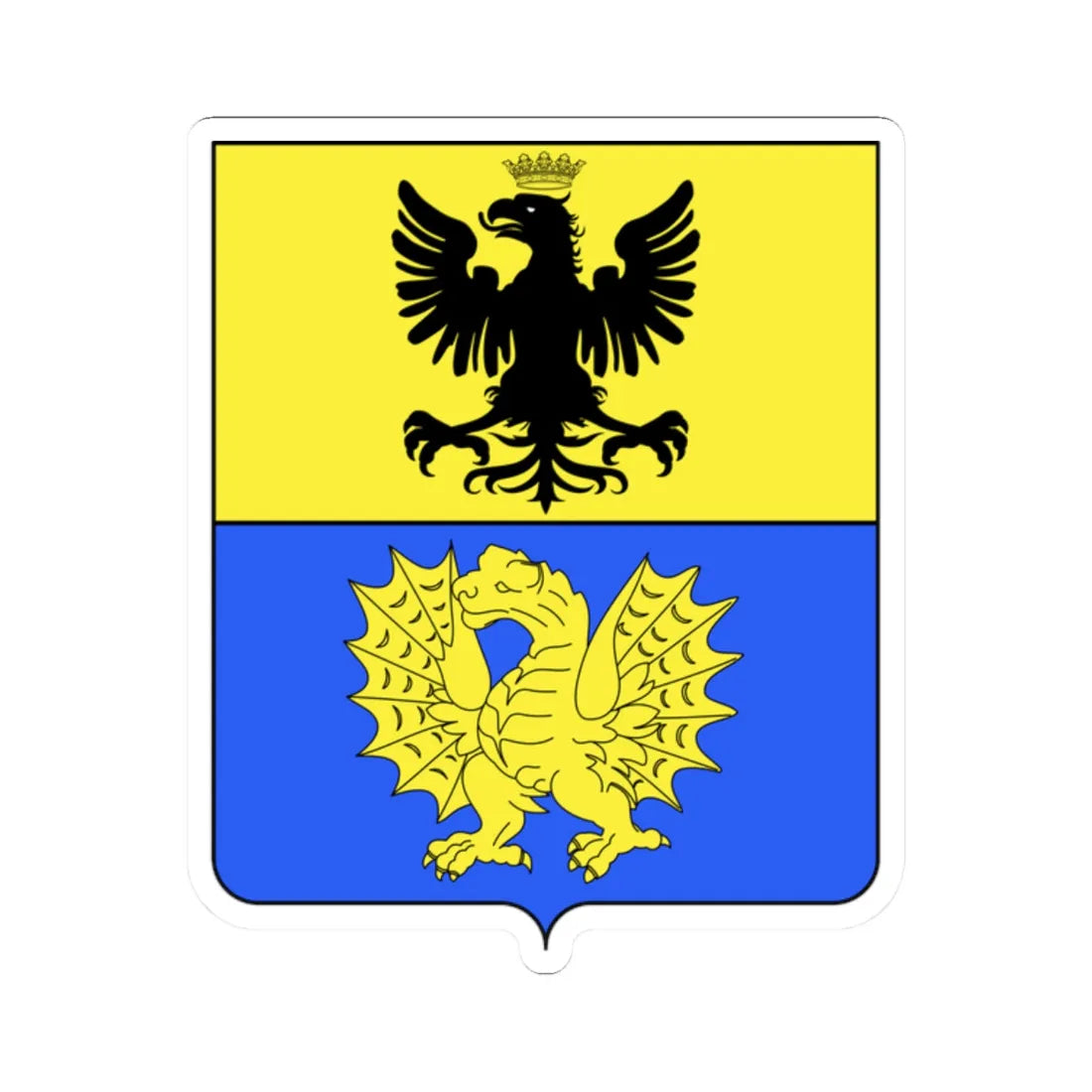 Blason de la famille Borghèse (Italy) (Coat of Arms) STICKER Vinyl Kiss-Cut Decal 2 Inch White - The Sticker Space