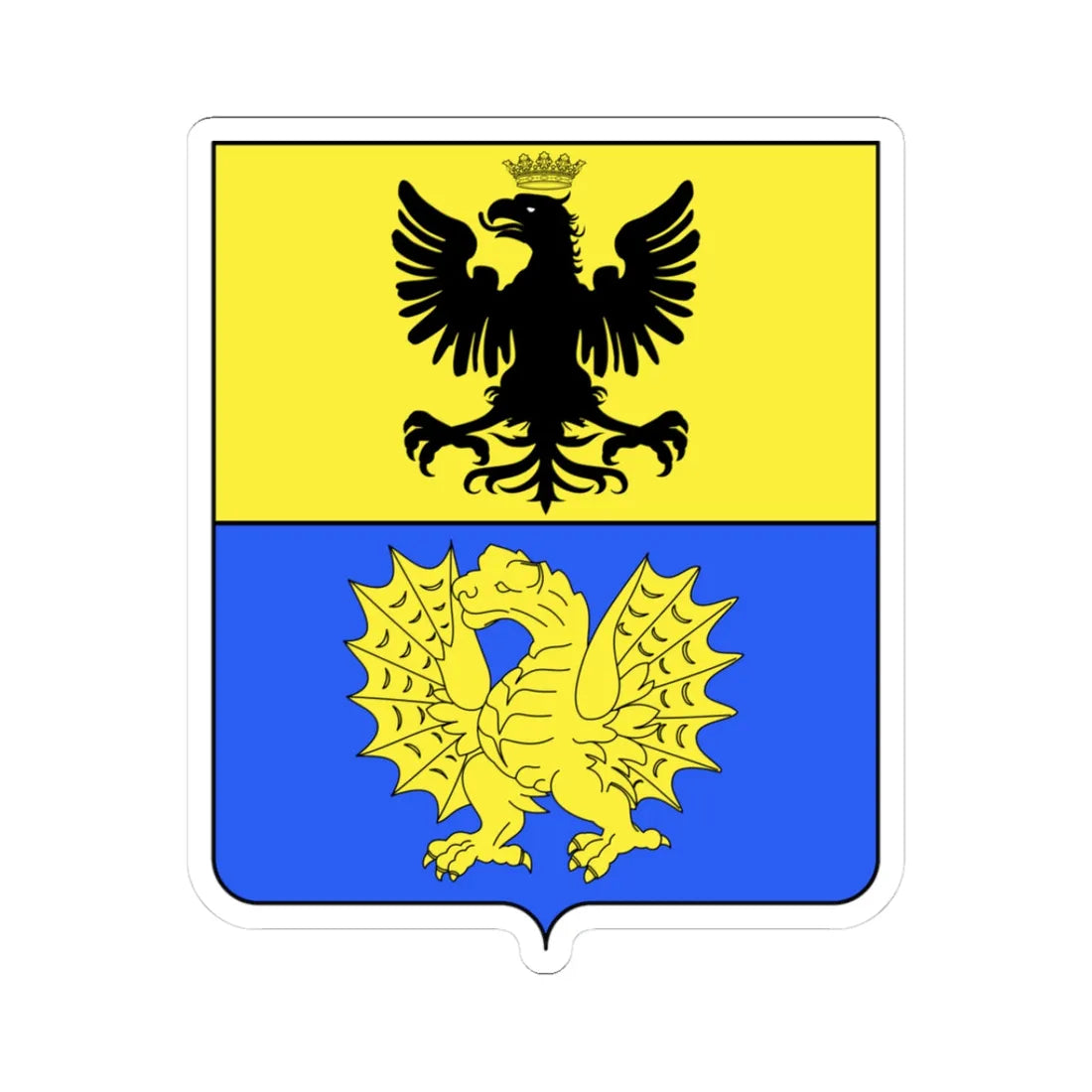 Blason de la famille Borghèse (Italy) (Coat of Arms) STICKER Vinyl Kiss-Cut Decal 3 Inch White - The Sticker Space