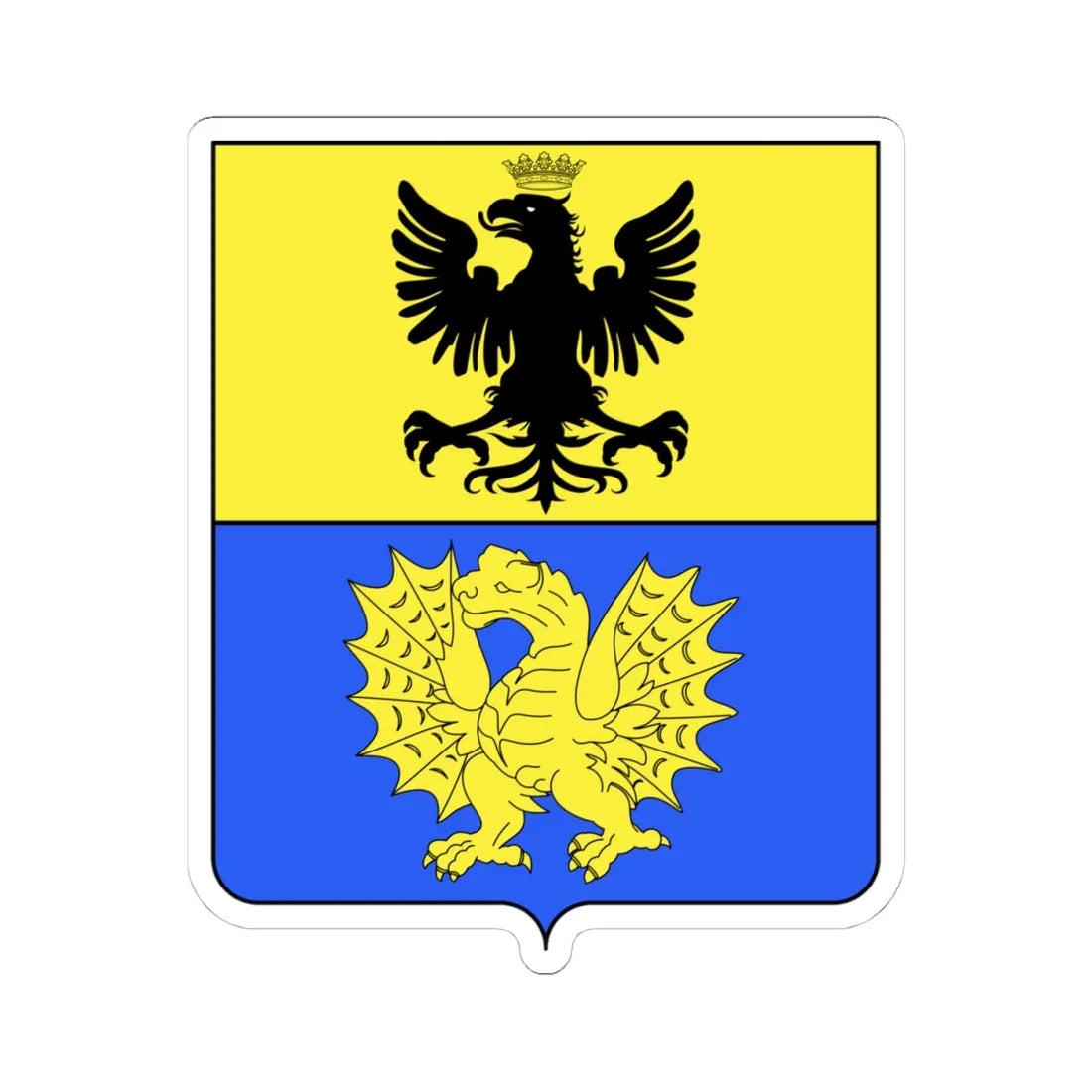 Blason de la famille Borghèse (Italy) (Coat of Arms) STICKER Vinyl Kiss-Cut Decal 4 Inch White - The Sticker Space