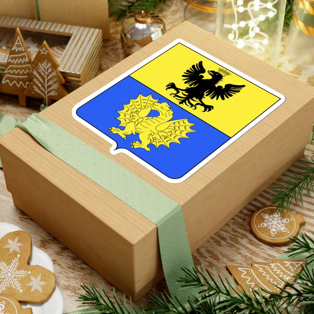 Blason de la famille Borghèse (Italy) (Coat of Arms) STICKER Vinyl Kiss-Cut Decal - The Sticker Space