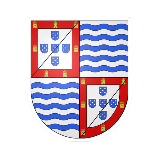 Blason de la famille Lencastre e Távora (Portugal) (Coat of Arms) STICKER Vinyl Kiss-Cut Decal 2 Inch White - The Sticker Space