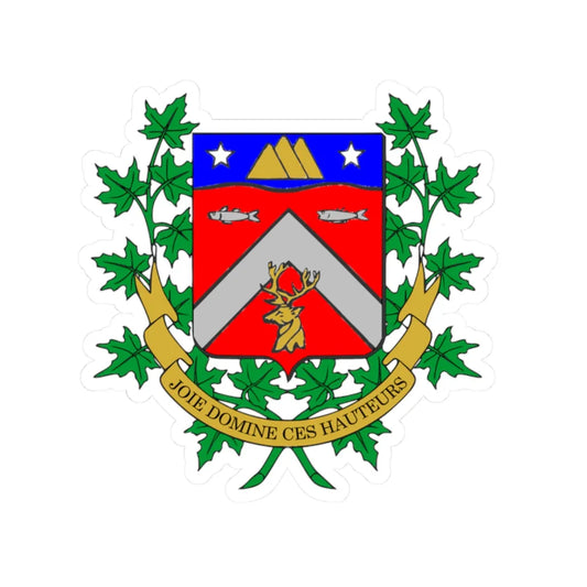 Blason de la municipalité de Saint-Donat Matawinie (Canada) (Coat of Arms) STICKER Vinyl Kiss-Cut Decal 2 Inch White - The Sticker Space