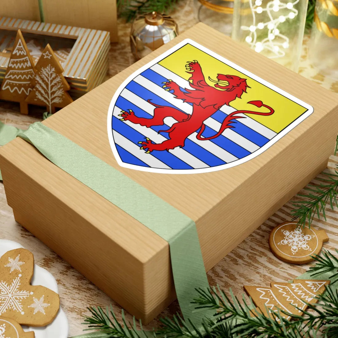 Blason de Luxembourg-Ligny (Belgium) (Coat of Arms) STICKER Vinyl Kiss-Cut Decal - The Sticker Space