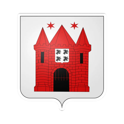 Blason de Marche-en-Famenne (Belgium) (Coat of Arms) STICKER Vinyl Kiss-Cut Decal 2 Inch White - The Sticker Space